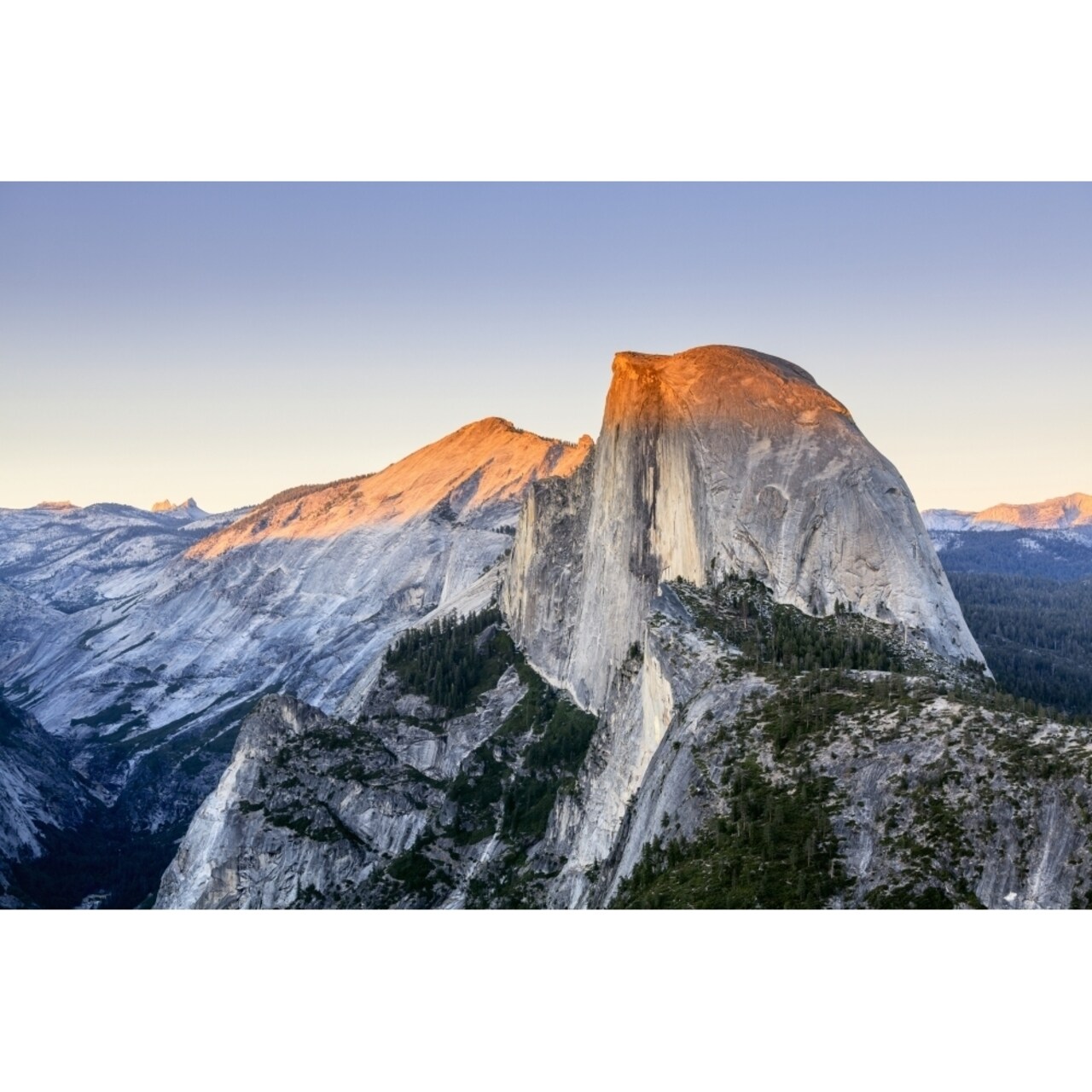 Posterazzi Half Dome at sunset from Glacier Point Yosemite National Park; California United States of America Poster Print by Yve